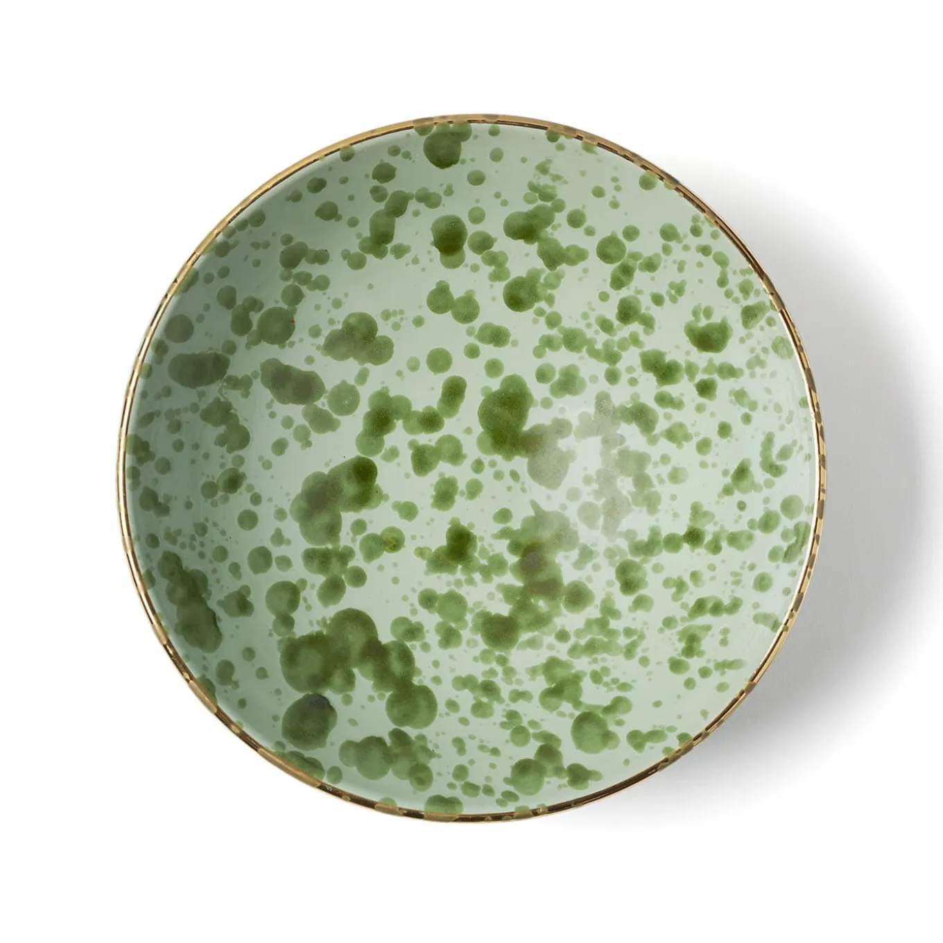 Set of 2 Green Ceramic Bowls
