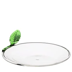 Set of 2 Green Leaf Saucer