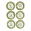 Set of 6 Green Monkeys Dessert Plates #2
