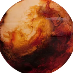 Set of 3 Handpainted Rust Coffee Tables