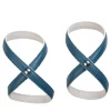 Set of 2 Heathcliff Amalfi Blu and Luna White Napkin Holders
