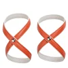 Set of 2 Heathcliff Spritz Orange and Luna White Napkin Holders