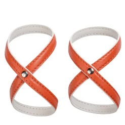 Set of 2 Heathcliff Spritz Orange and Luna White Napkin Holders