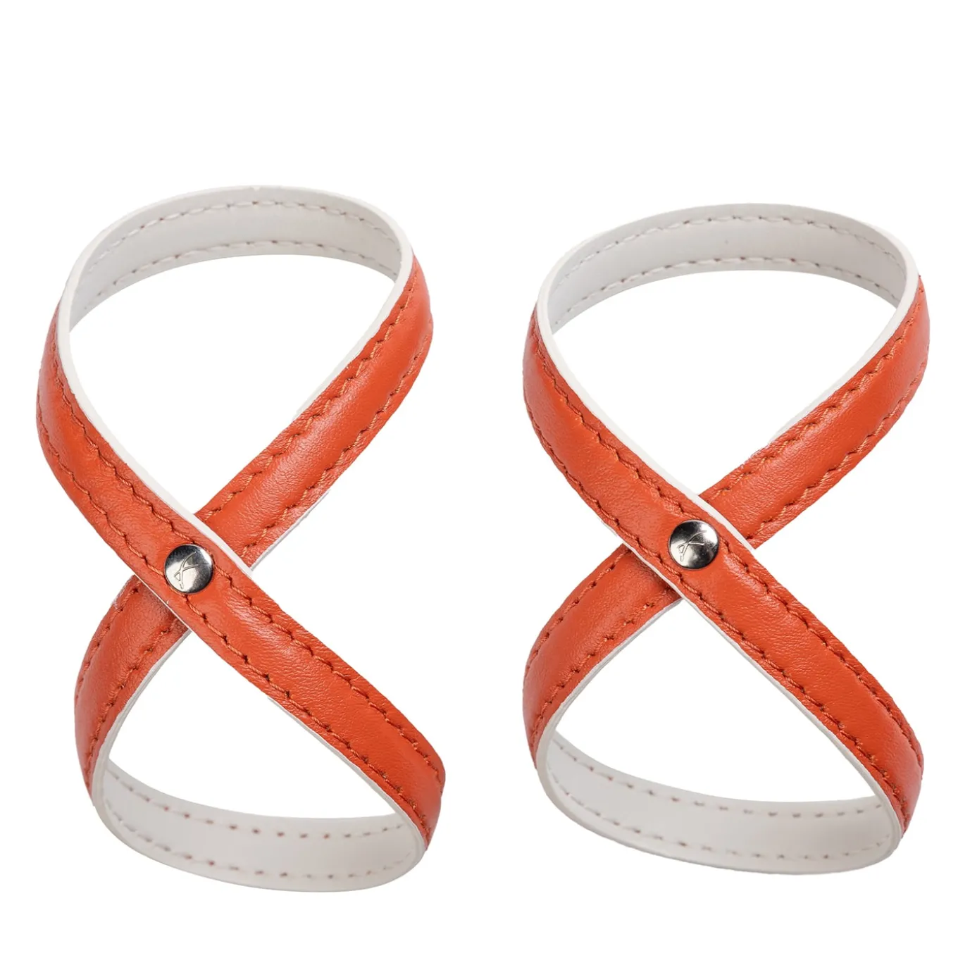 Set of 2 Heathcliff Spritz Orange and Luna White Napkin Holders