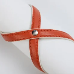 Set of 2 Heathcliff Spritz Orange and Luna White Napkin Holders