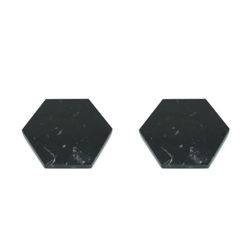 Set of 4 Hexagonal Marble Coasters