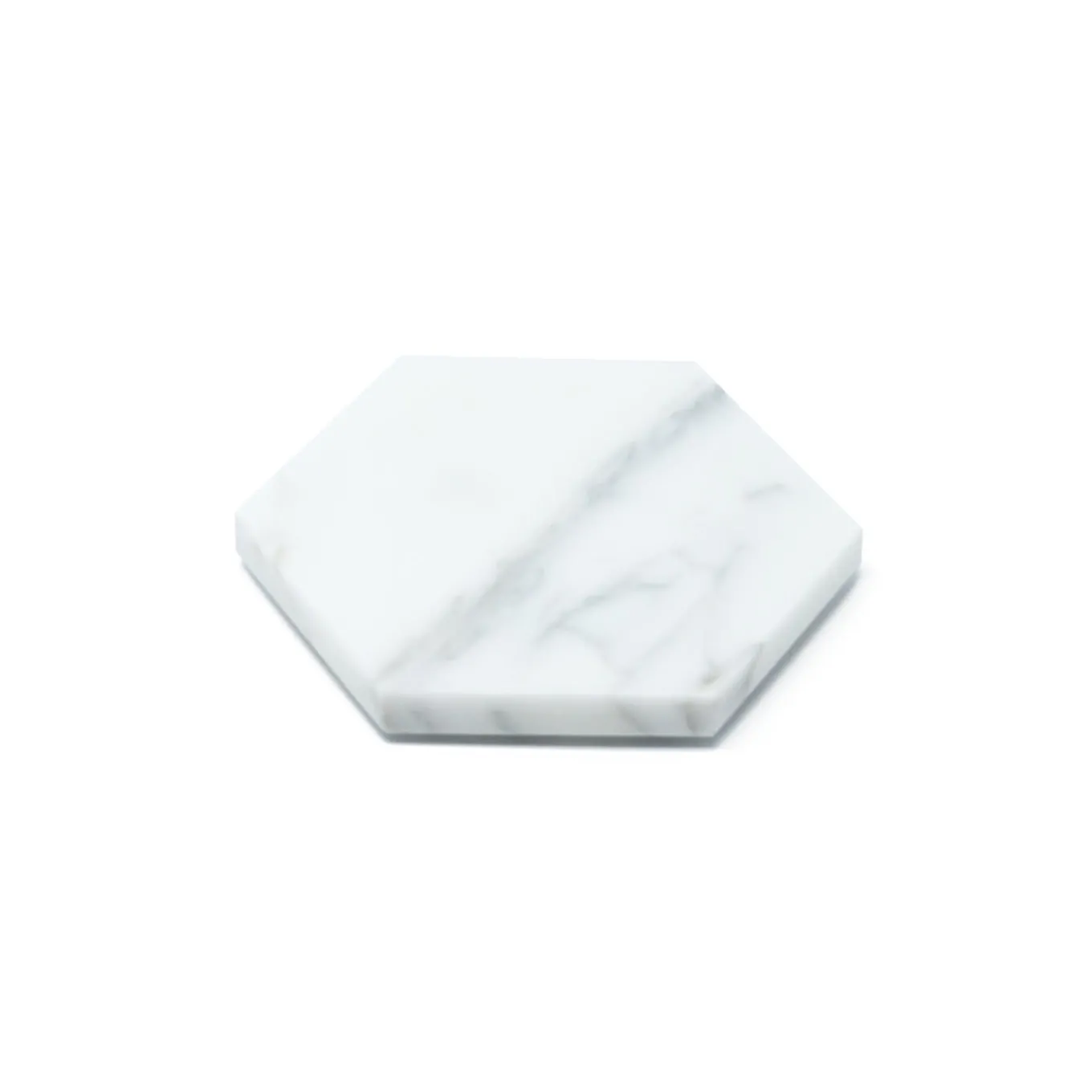 Set of 4 Hexagonal White Coasters