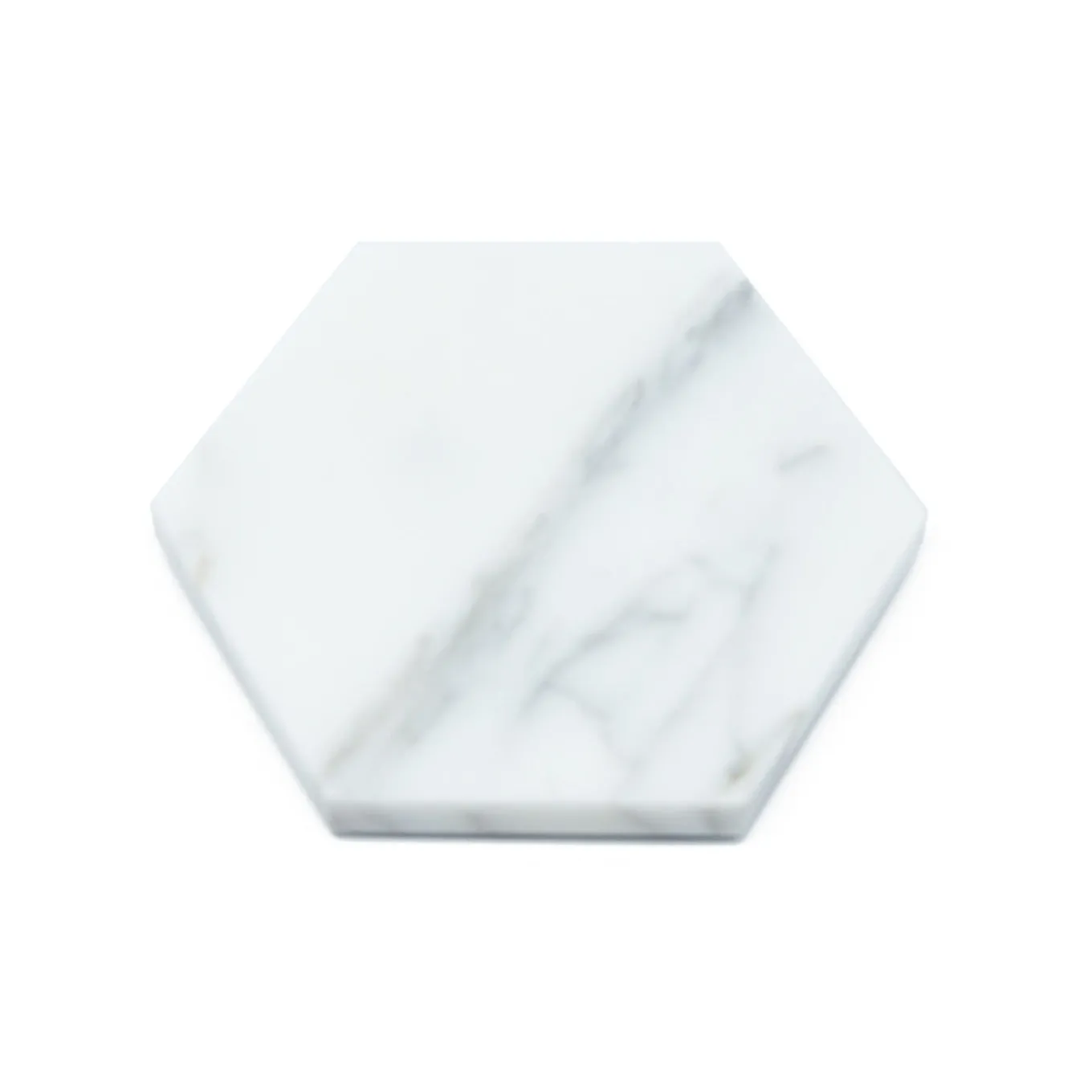 Set of 4 Hexagonal White Coasters