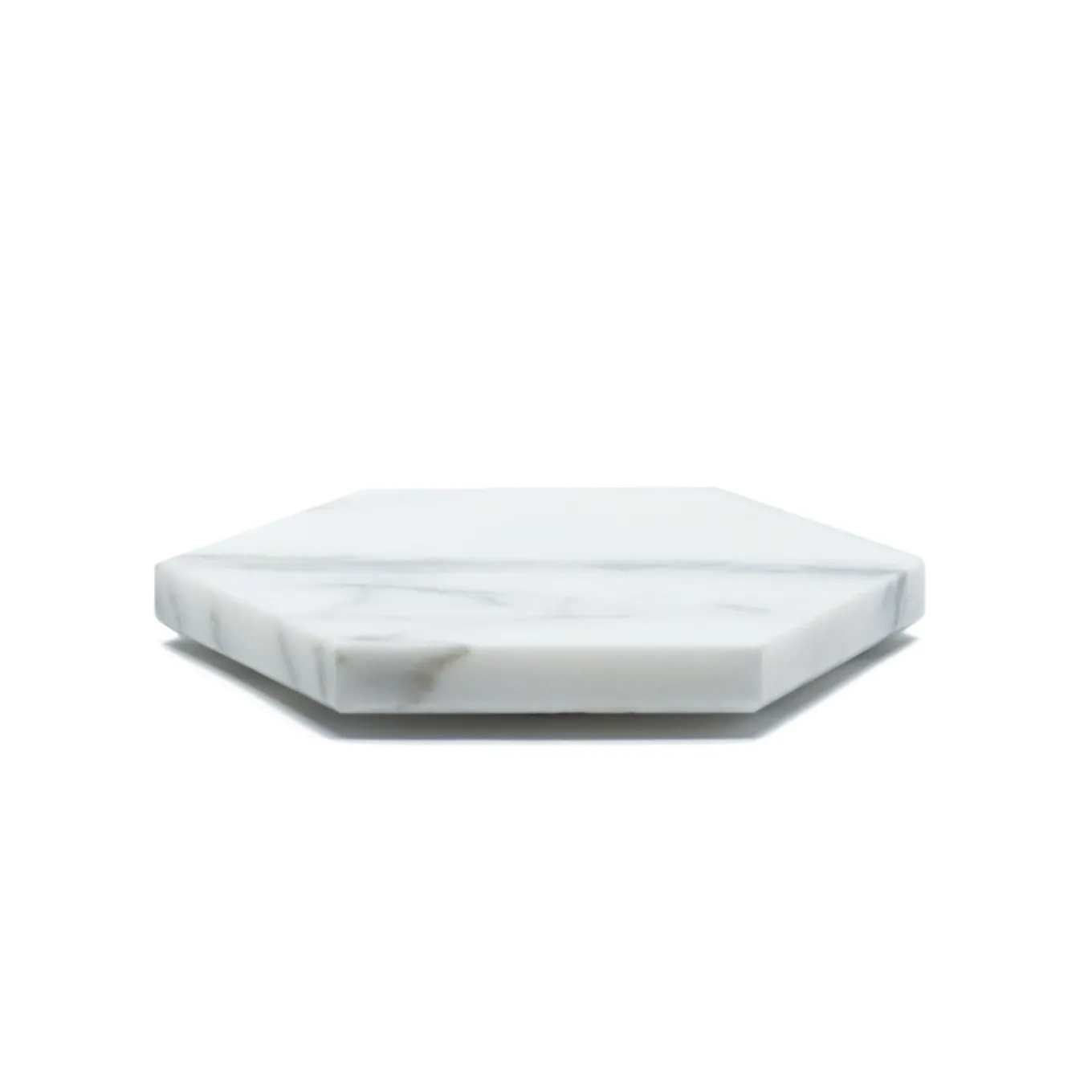 Set of 4 Hexagonal White Coasters