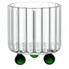 Set of 2 High Spirits Green Lowball Glasses