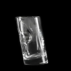 Set of 6 Ice Stopper Crystal Whisky Glasses by Angelo Mangiarotti