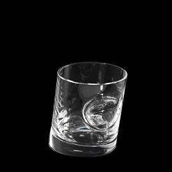 Set of 6 Ice Stopper Crystal Water Glasses by Angelo Mangiarotti