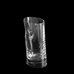 Set of 6 Ice Stopper Tall Crystal Whisky Glasses by Angelo Mangiarotti