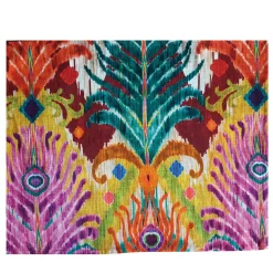 Set of 2 Ikat Peacock Placemats by Matthew Williamson