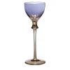Set of 6 Iris Purple Crystal Liquor Glasses