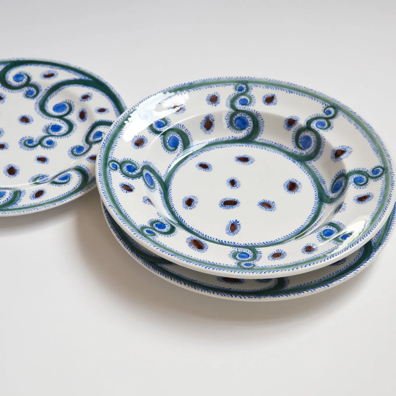 Set of 4 Iznik Dinner Plates