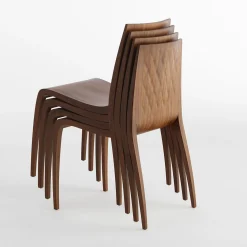 Set of 2 Ki Wood Chairs by Mario Bellini