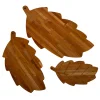 Set of 3 Leaf Cherry Wood Cutting Boards