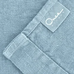 Set of 4 Light Blue Linen Hand Towels