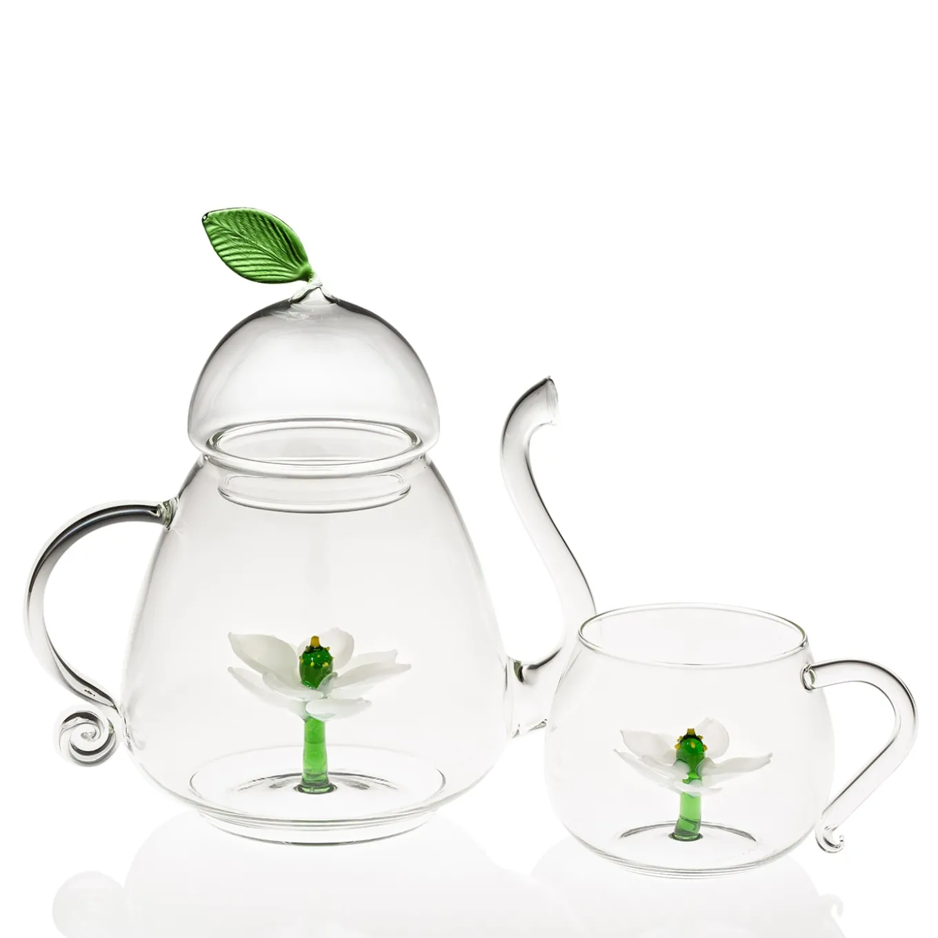 Set of 2 Lotus Tea Cups