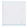 Set of 2 Luci d'Artista White & Light Blue Linen Napkins