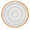 Set of 4 Luminaria Orange Ceramic Dessert Plates