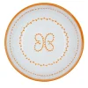 Set of 4 Luminaria Orange Ceramic Soup Plates