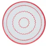 Set of 4 Luminaria Red Ceramic Dessert Plates