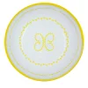 Set of 4 Luminaria Yellow Ceramic Soup Plates