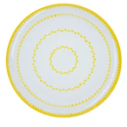 Set of 4 Luminaria Yellow Ceramic Dessert Plates