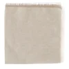 Set of 4 Luxury Hand-Fringed Salt&Pepper Pure Linen Napkins