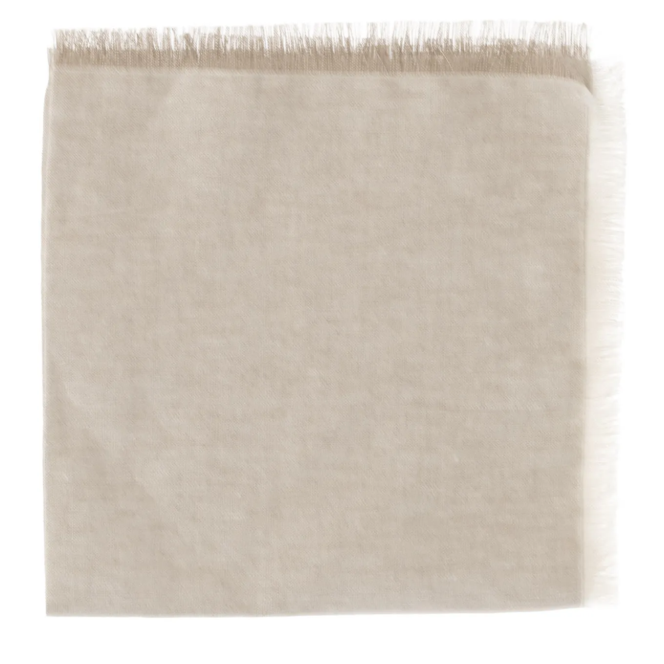 Set of 4 Luxury Hand-Fringed Salt&Pepper Pure Linen Napkins