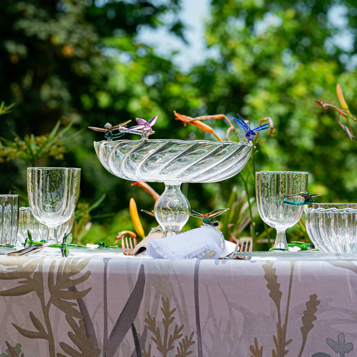 Set of 4 Luxury Hand-Fringed White Pure Linen Napkins