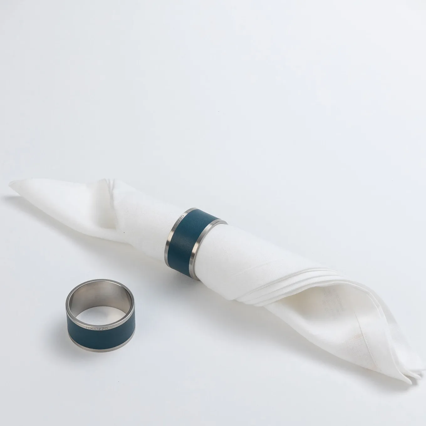 Set of 2 Madeleine Amalfi Blue Napkin Holders