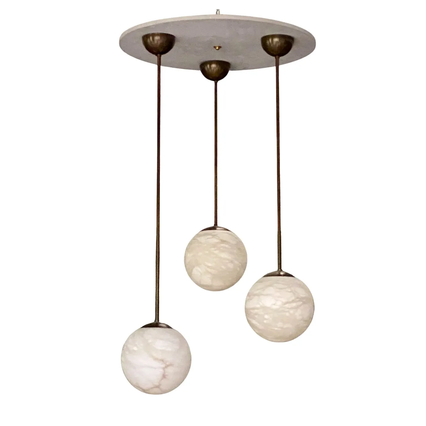 Set of 3 "Maxi Alabaster Moon" Pendants