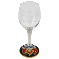 Set of 2 Medium Floral Wine Glasses #4