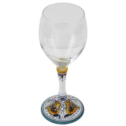 Set of 2 Medium Raffaellesco Floral Wine Glasses