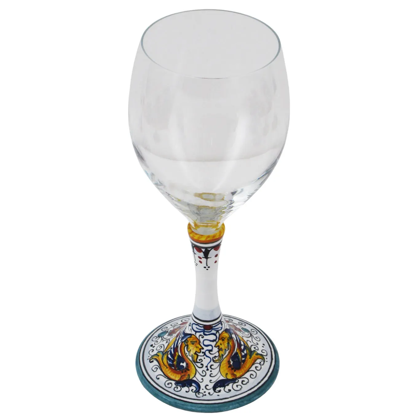Set of 2 Medium Raffaellesco Floral Wine Glasses