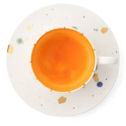 Set of 2 Miami Straight Teacups and saucers