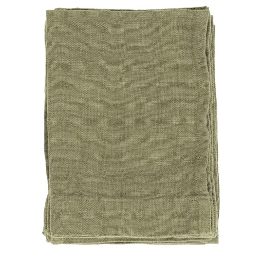 Set of 4 Mint Linen Hand Towels