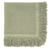 Set of 4 Mint Napkins with Long Fringes