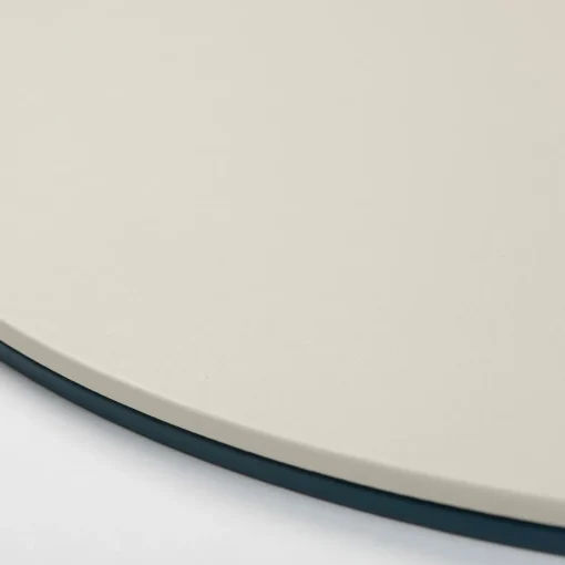Set of 6 Mondrian Amalfi Blue and Luna White Round Coasters