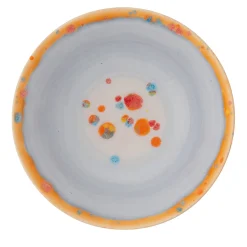 Set Of 2 Murrine Gray Coupe Soup Plates