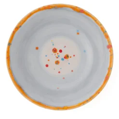 Set of 2 Murrine Gray Medium Salad Serving Bowls