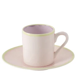Set of 4 Murrine Lilac Coffee Cups And saucers