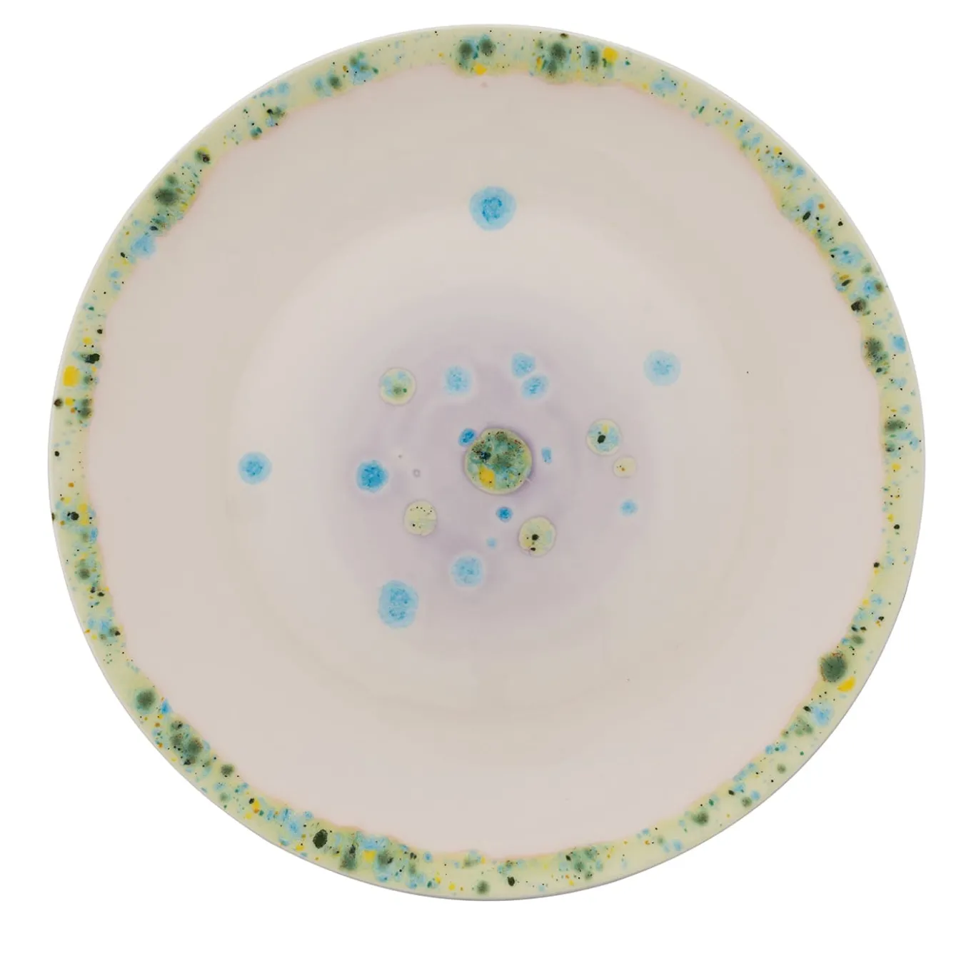 Set Of 2 Murrine Lilac Coupe Dinner Plates