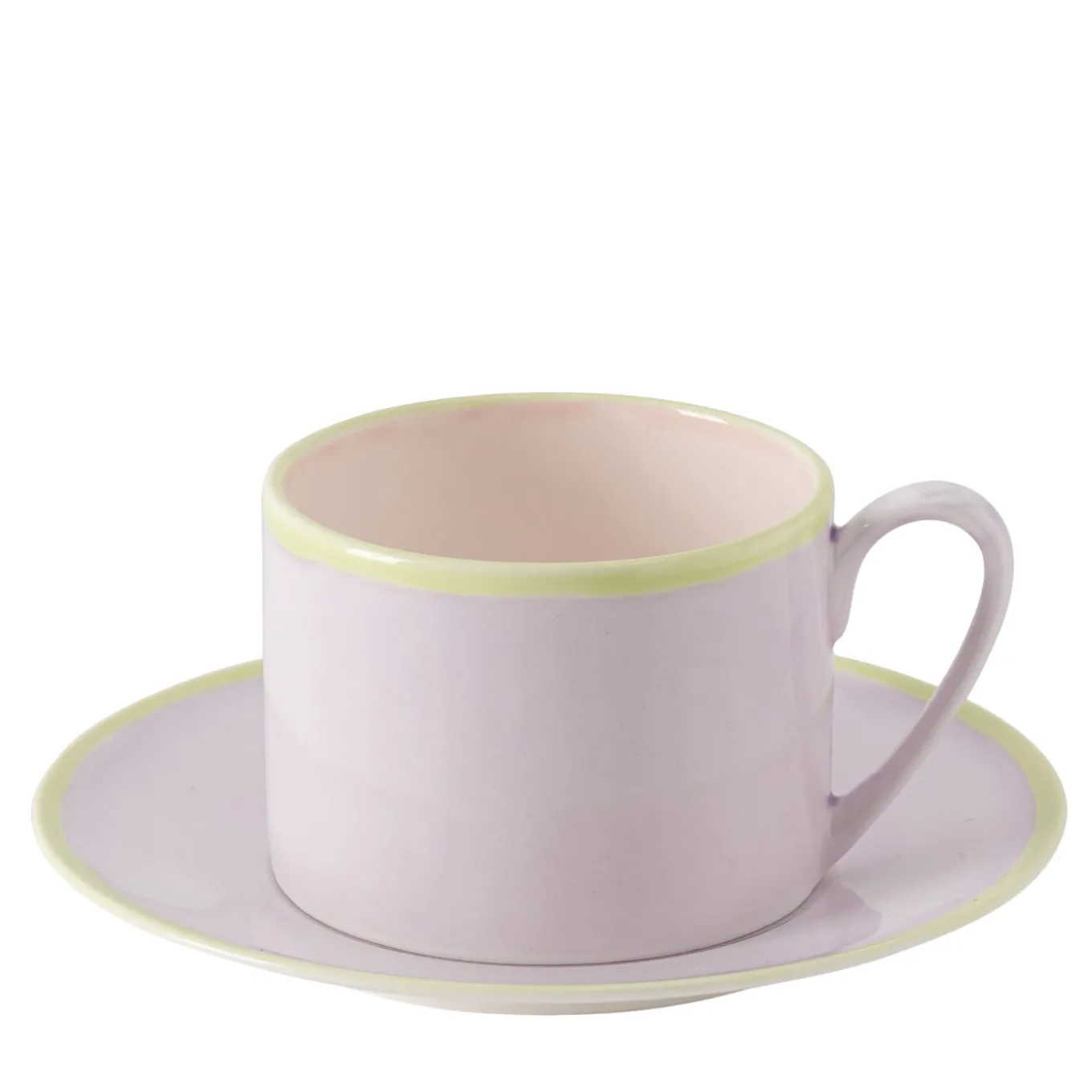 Set Of 2 Murrine Lilac Taacups And Saucers