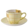 Set of 2 Naples Squared Coffee Cups and saucers