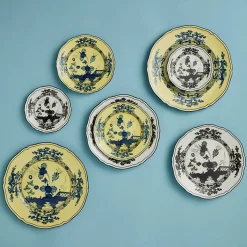 Set of 6 Oriente Italiano Citrino Dinner Plates