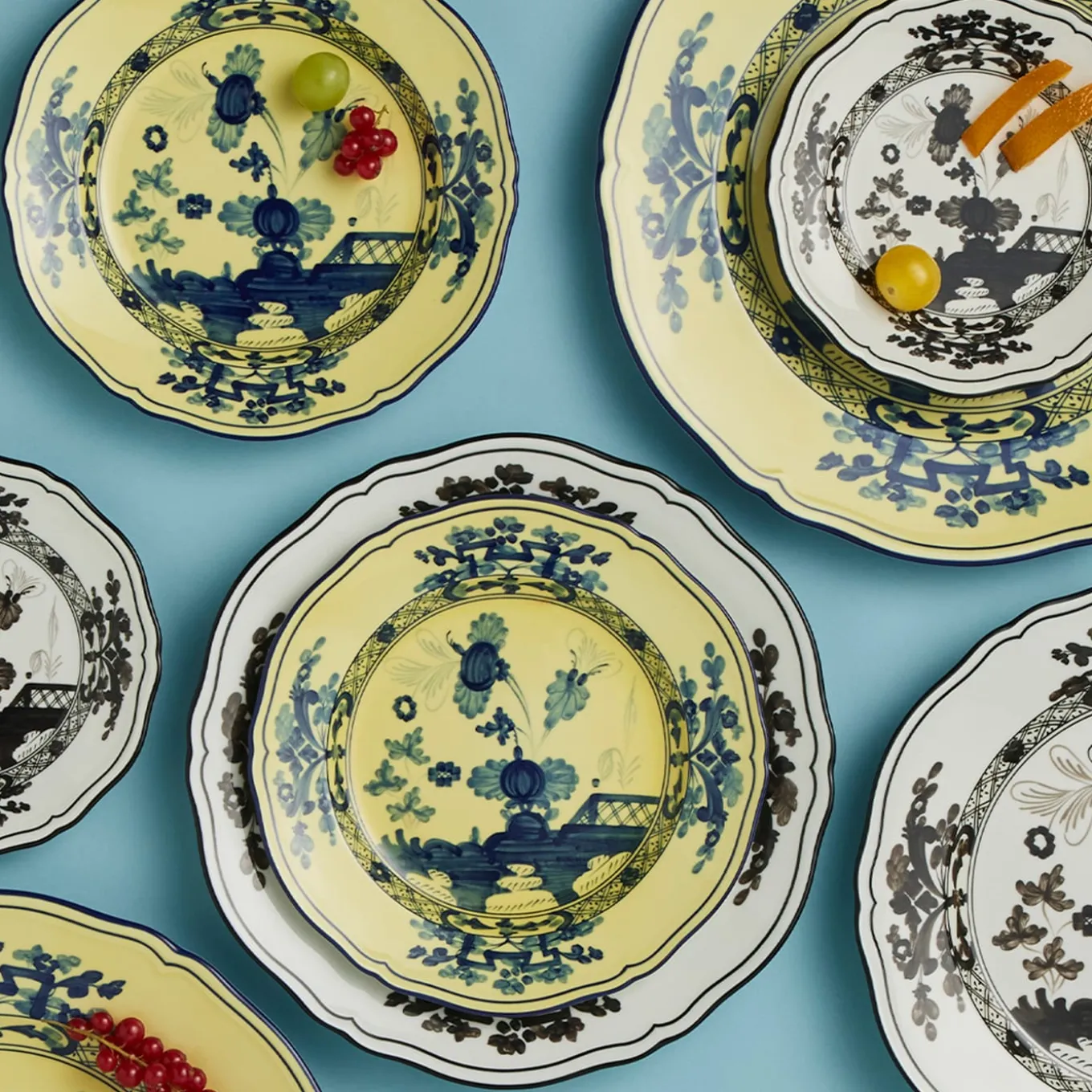 Set of 6 Oriente Italiano Citrino Soup Plates